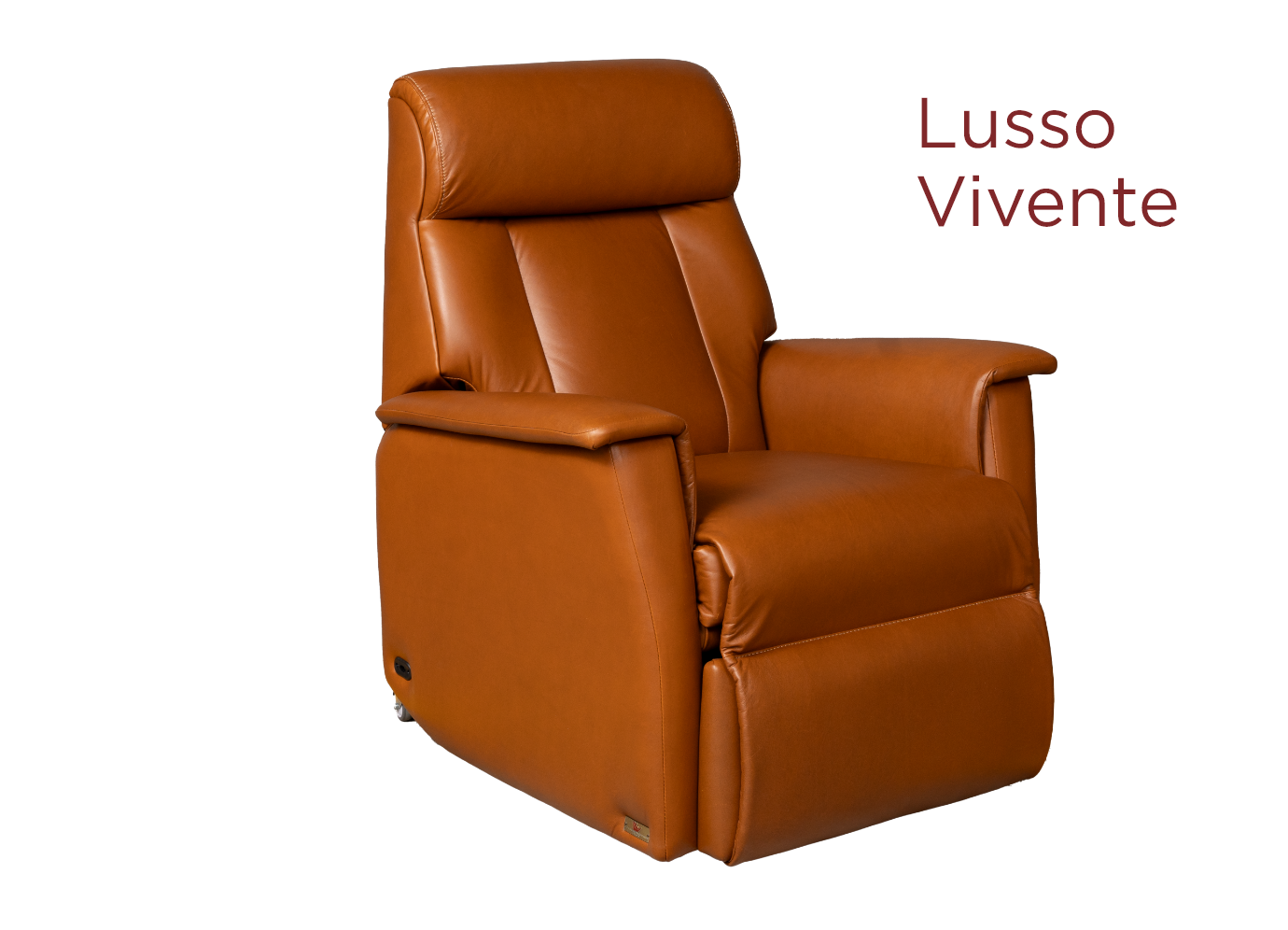 Lusso Vivente tan leather recliner